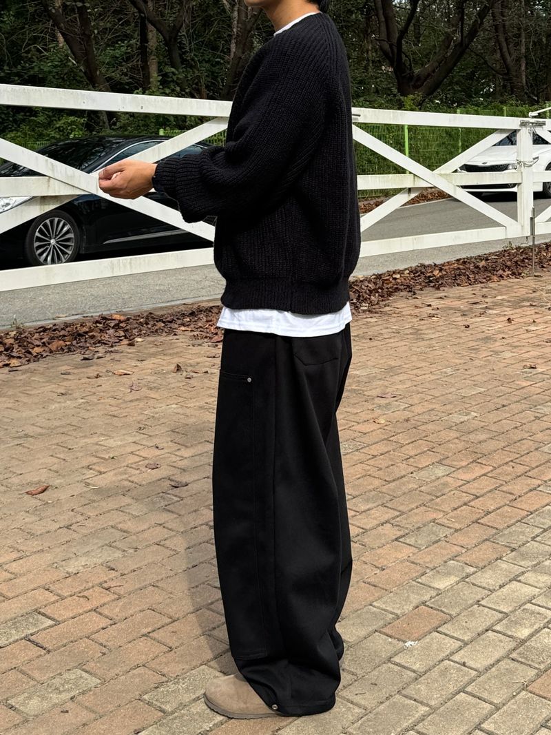 Balloon double knee sweatpants