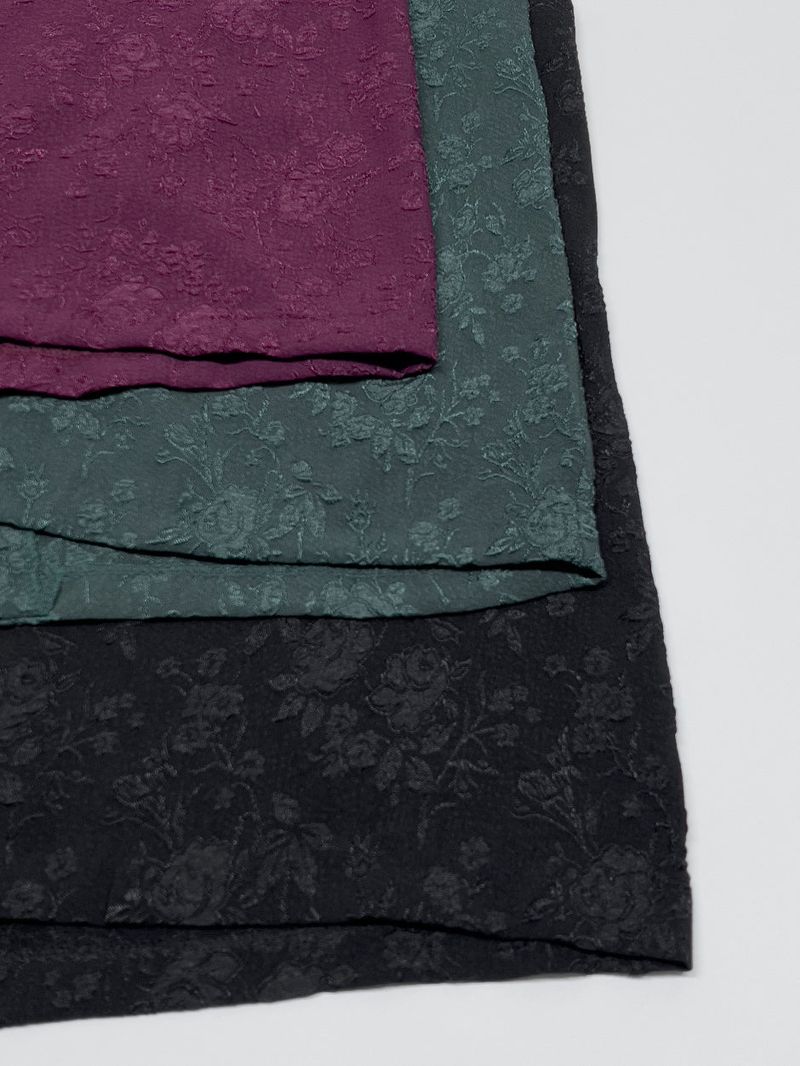 Jacquard flower long skirt