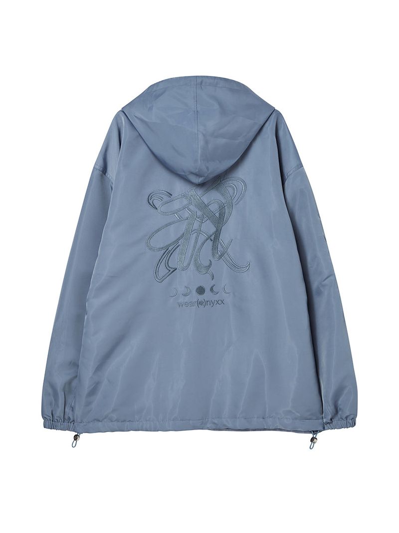 P.O.M EMBLEM HOOD JACKET (LIGHT BLUE)