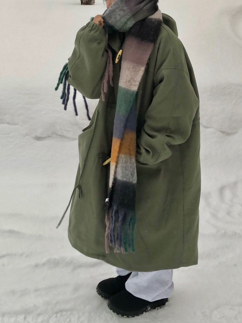 (quilted beam)Miyuki long hood duffle coat