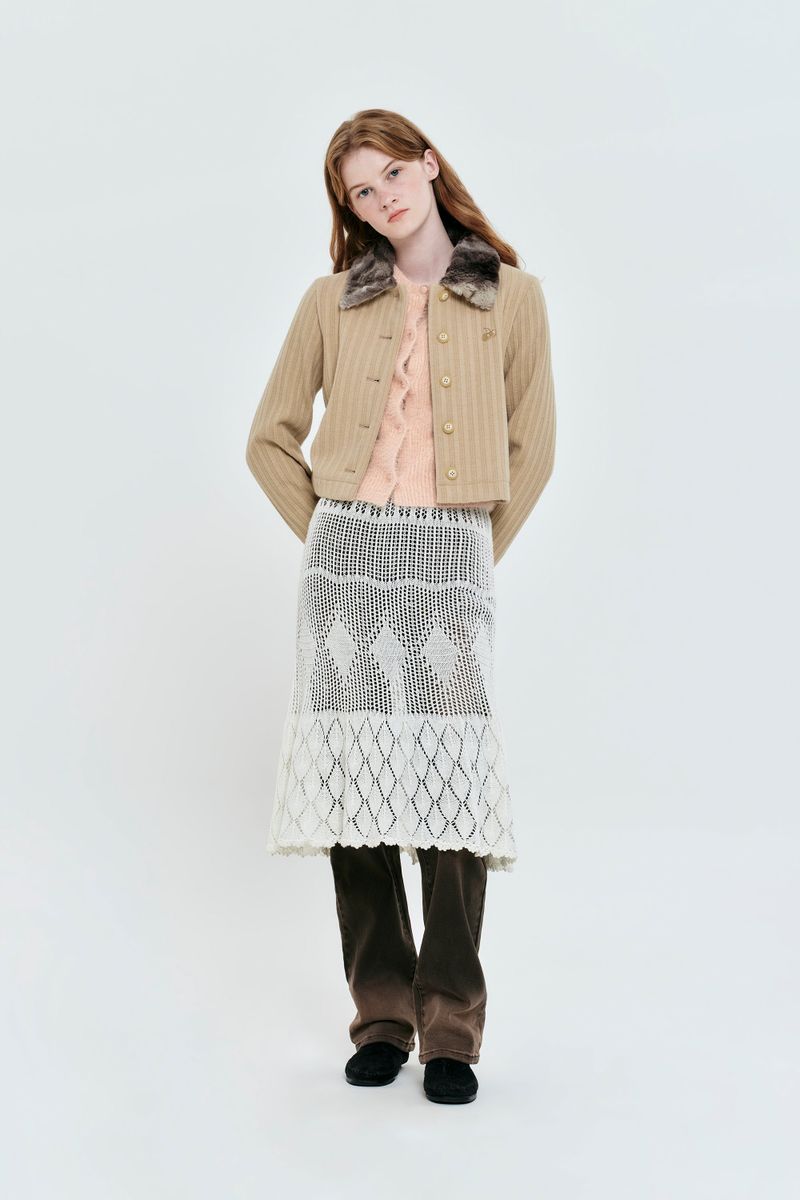 KIRSH（キルシー）の「CHERRY TIE DYE FUR POINT JACKET [BEIGE]（Jackets/Outerwear）」