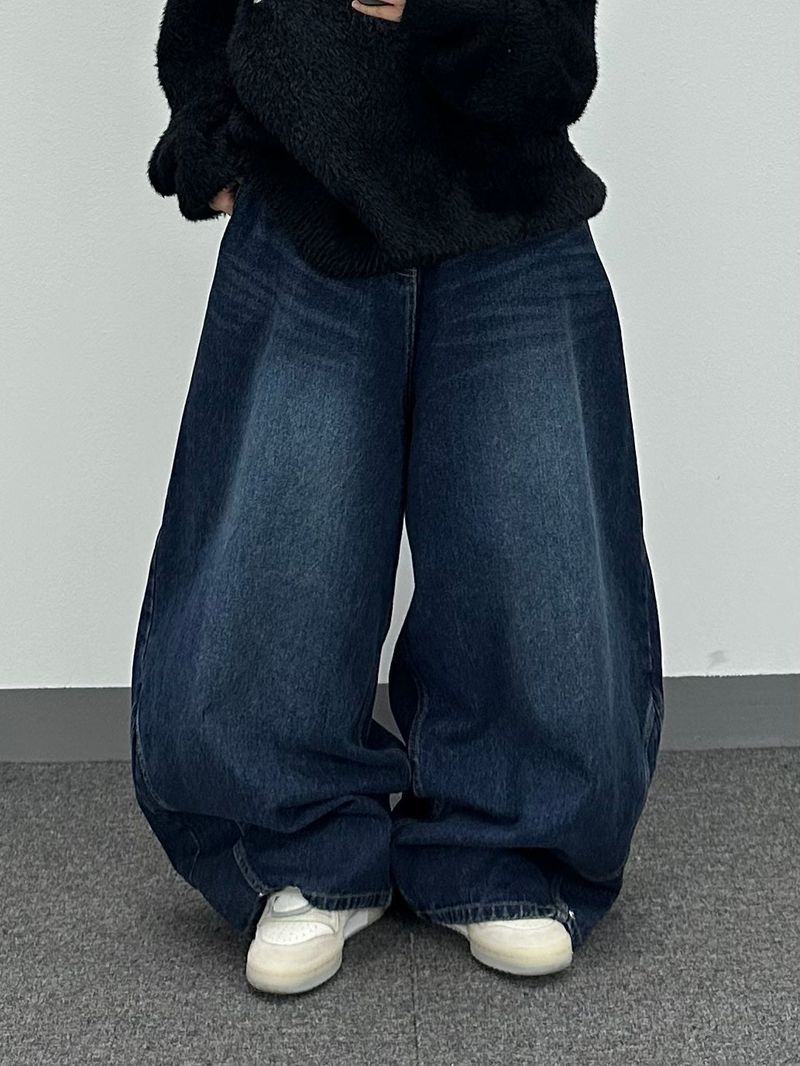 wacks balloon denim pants