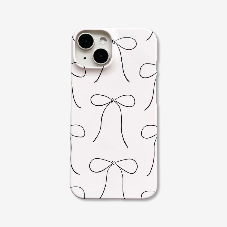 DELPHIN(デルフィン)の「RIBBON ILLUST HARD CASE_WHITE(Smartphone Accessories)」
