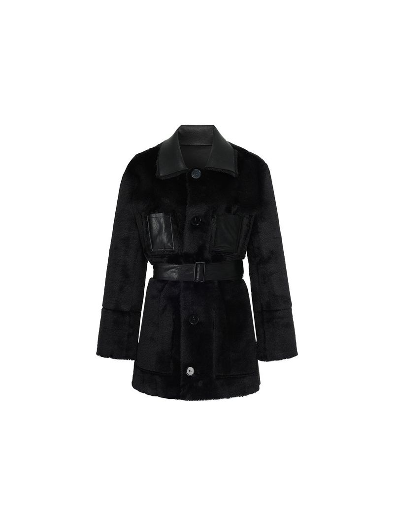 Reversible leather mustang (Black)
