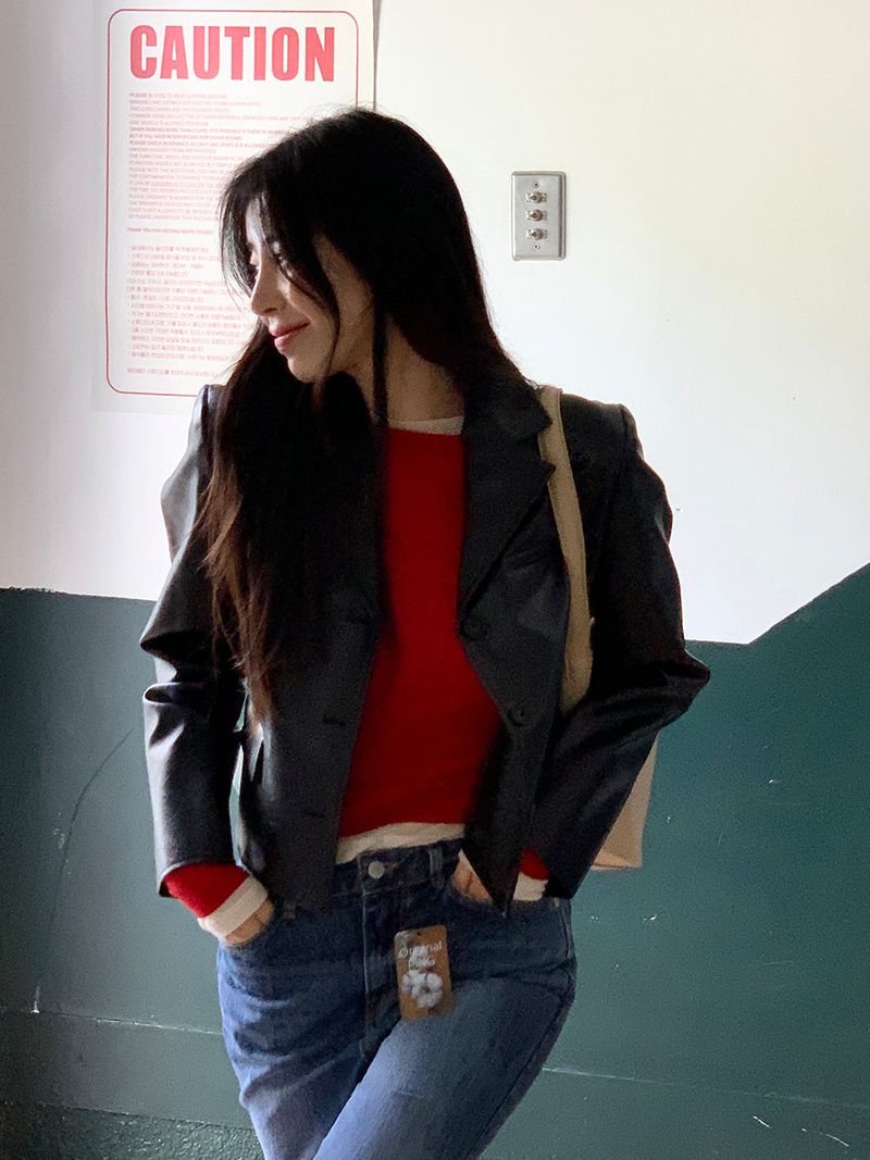 [MADE] Femme Leather Mini Jacket