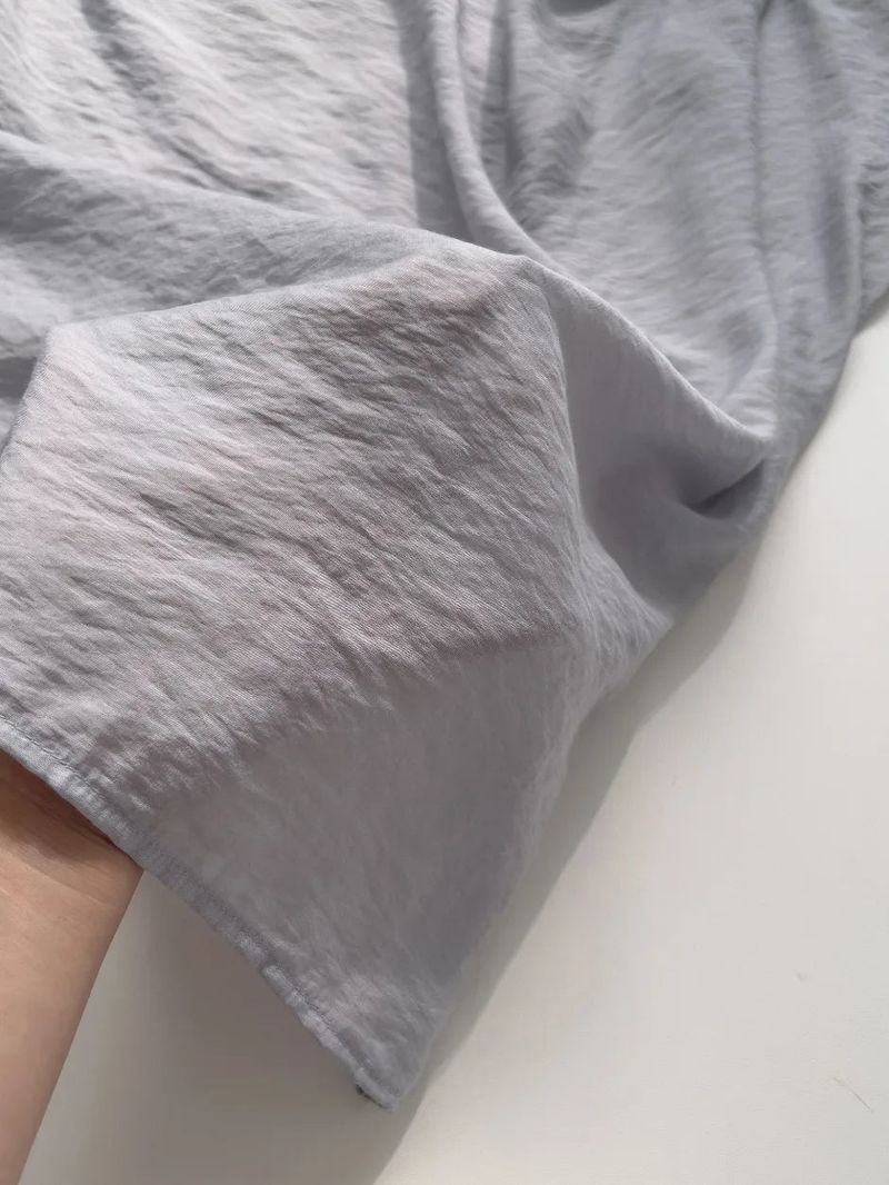 [Short Sleeve Version] Meringue Drape Tie Blouse