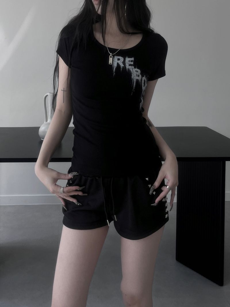 spray print short sleeves (3color)