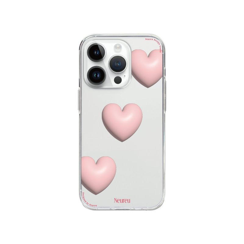 Blushing Rose Heart Balloon Case (Jelly Hard)