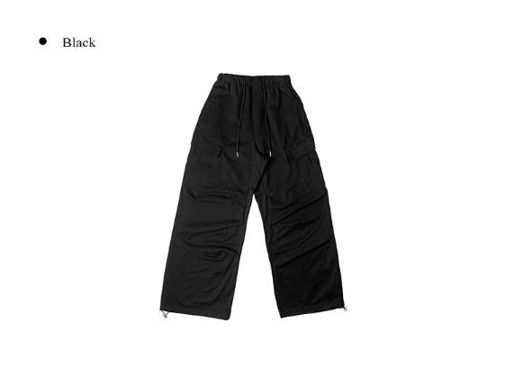 [UNISEX] ニゲ ピグメント バンディング カーゴ ワイドパンツ