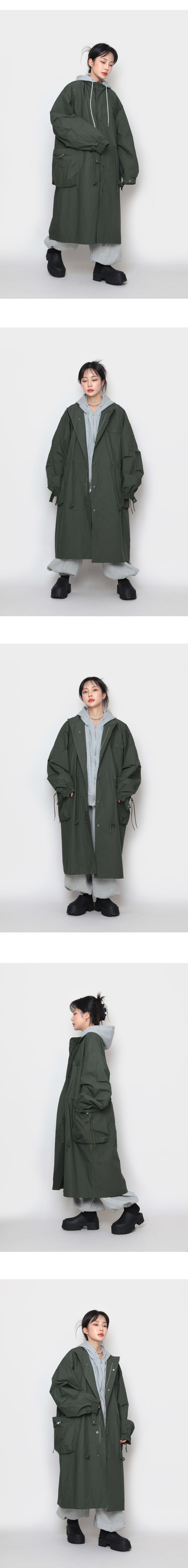 Long Trench Bomber Jacket