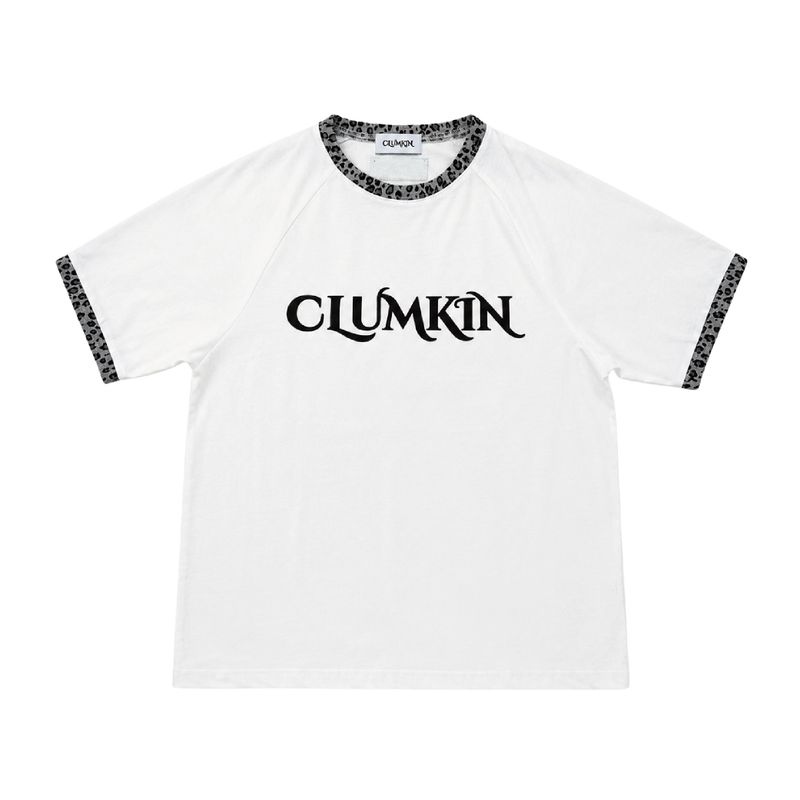 CLUMKIN（クラムキン）の「レオパードリンガーTシャツ (WHITE/GRAY) [MEN]（トップス）」