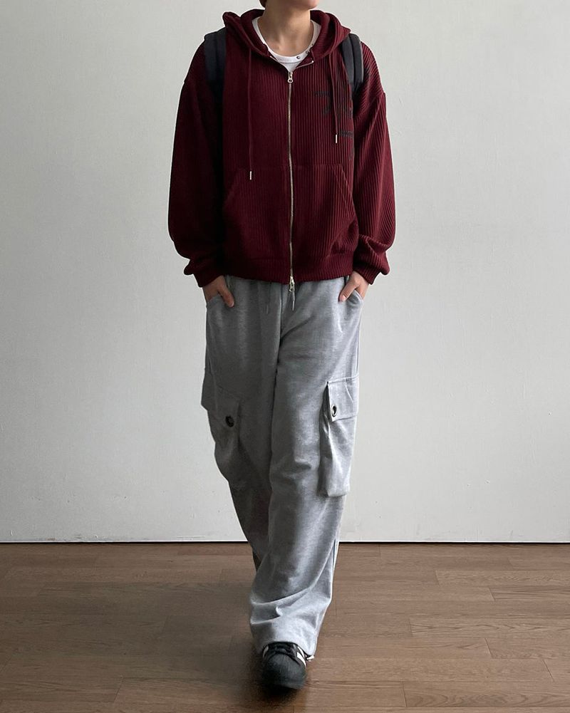Bloom Cropped Knit Hooded Zip-up