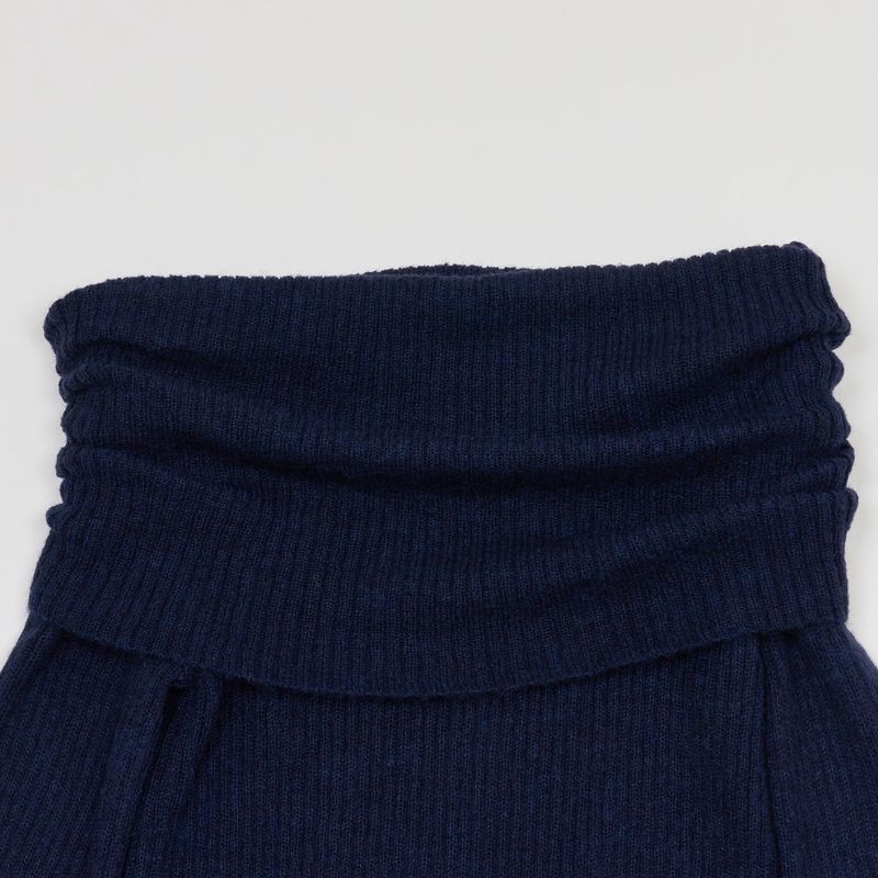 CUT-OUT OFF SHOULDER KNIT NAVY