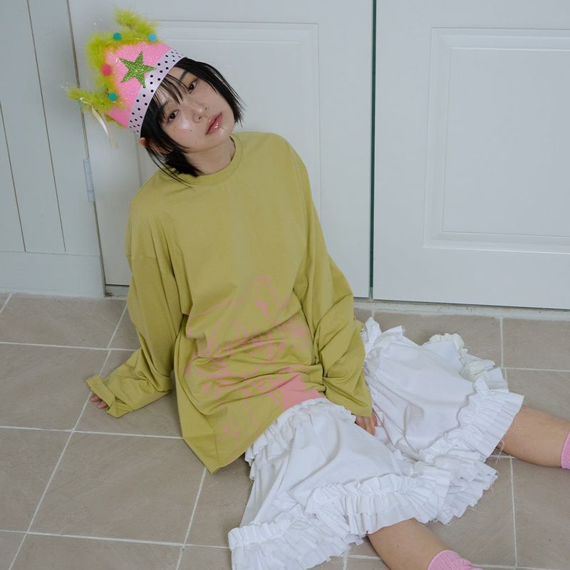 RUFFLE POINT SKIRT - WHITE