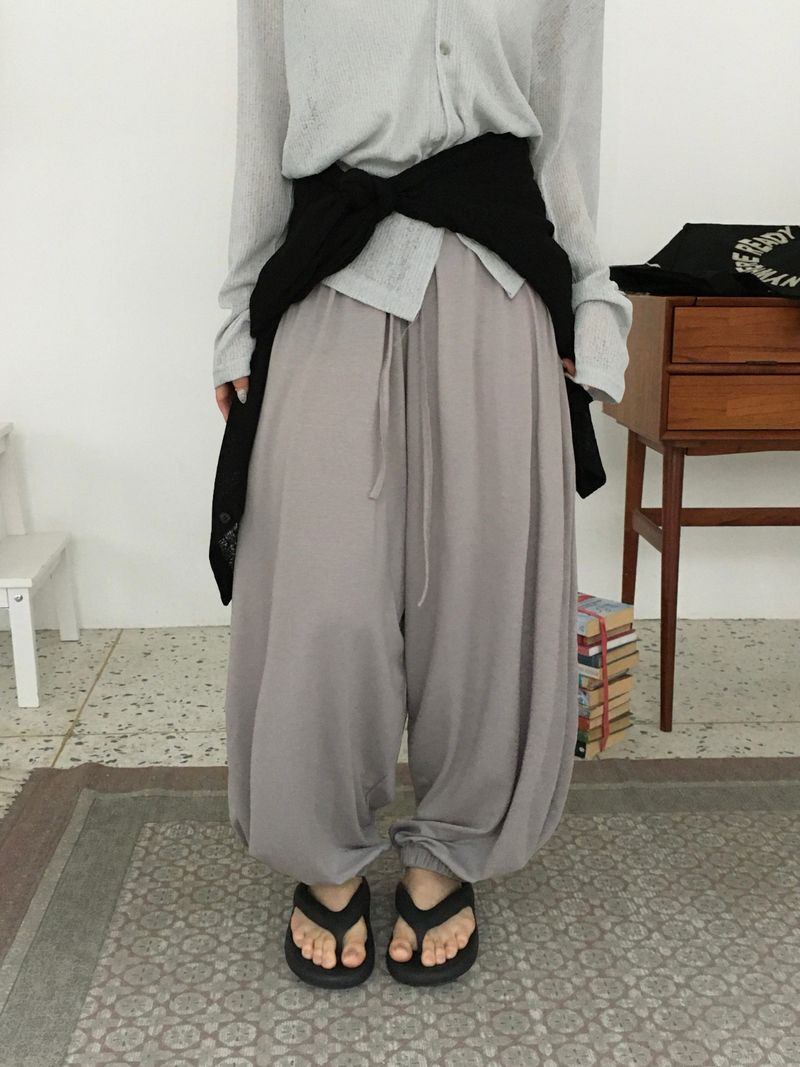 Harem Rayon Wide Banding Pants (3c)