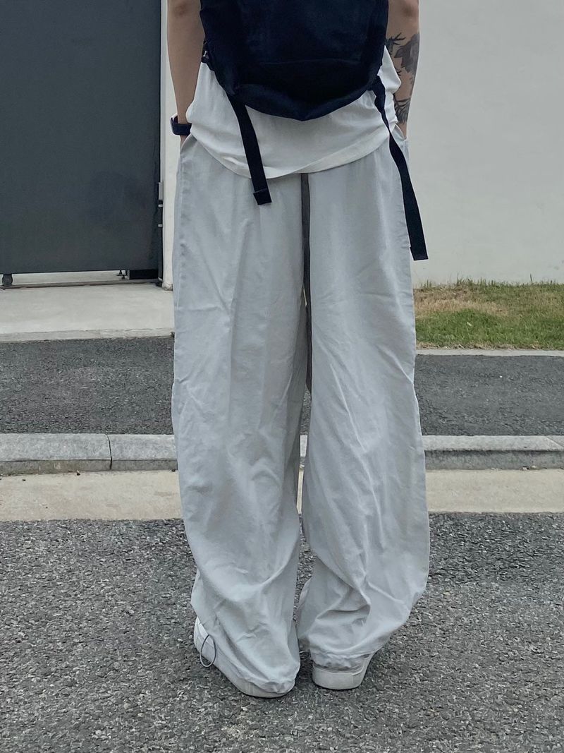 Rebel Silver String Nylon Balloon Pants 2C