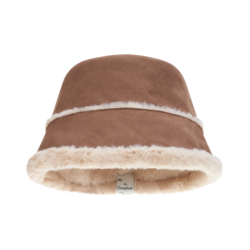 Moon Suede Bonnet Hat (Brown)
