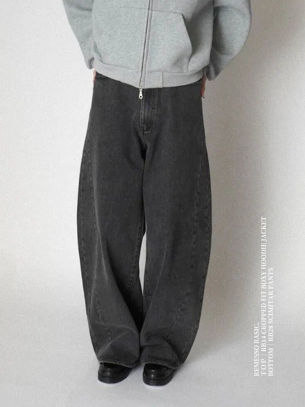RB27 Washed Denim Scimitar Pants