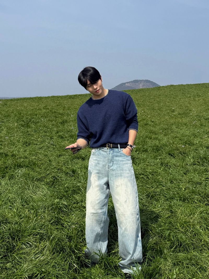 Step tin yellow denim