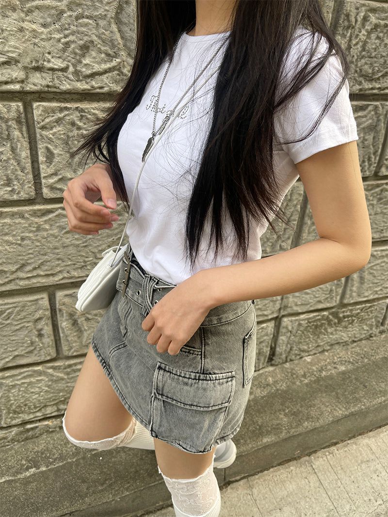 Cute cubic slim t-shirt
