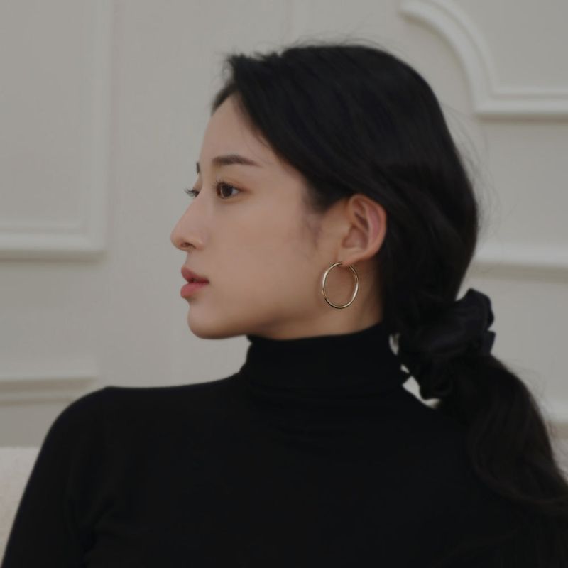 14K GOLDFILLED RING EARRING (L size)
