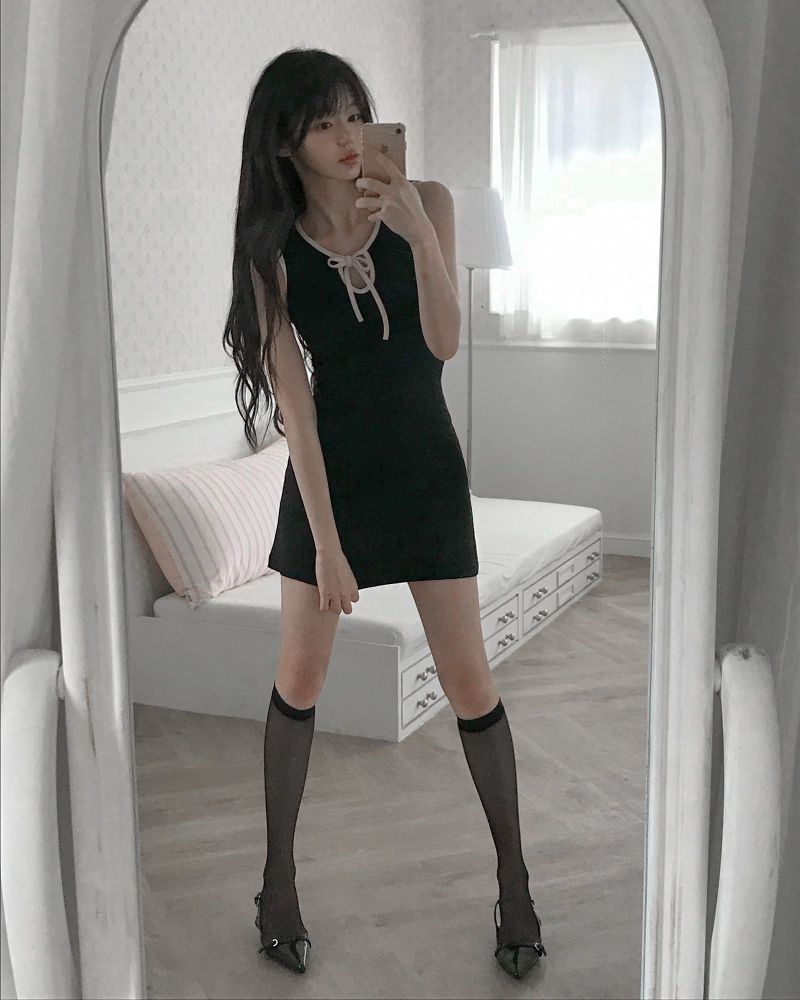 [MADE] Watering Ribbon Mini Dress