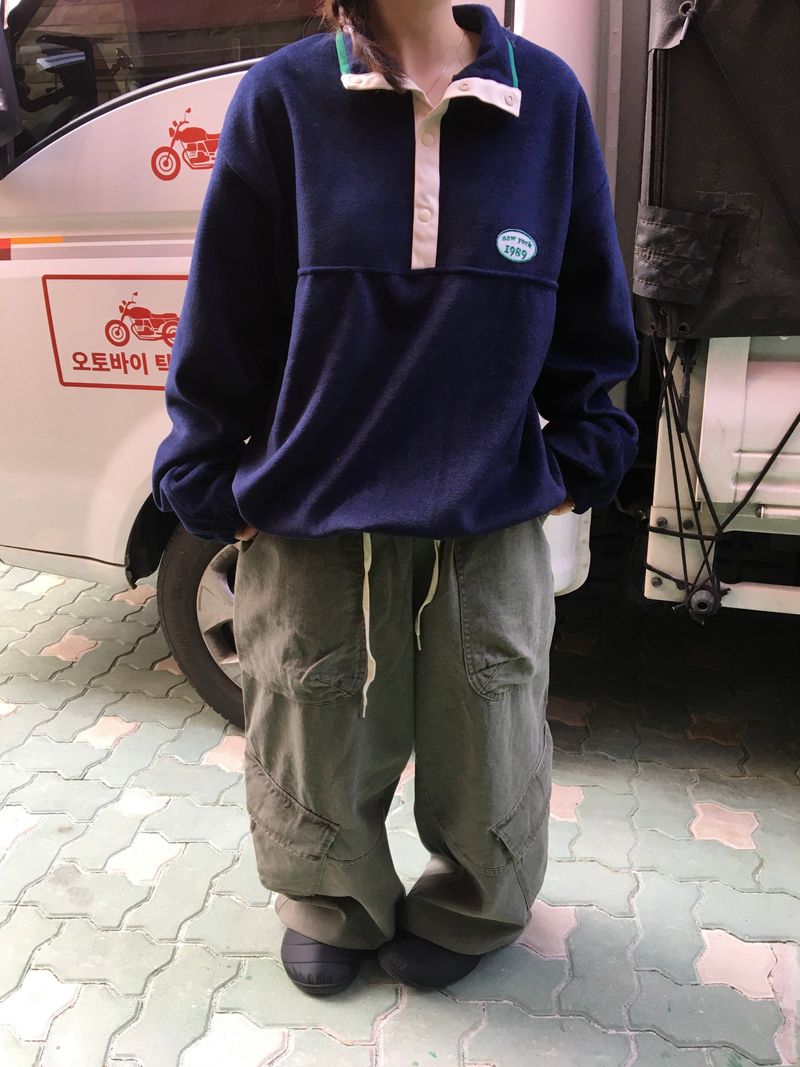 Double-sided fleece anorak