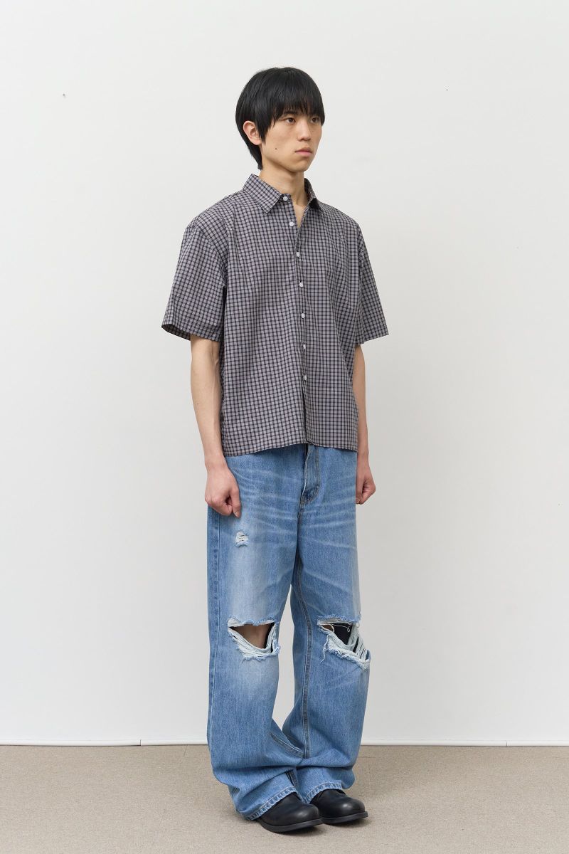 Sion Checked Half Shirt