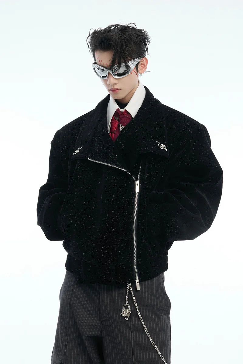 Argue Cultureの「Sequin Cropped Biker Jacket（Jackets/Outerwear）」