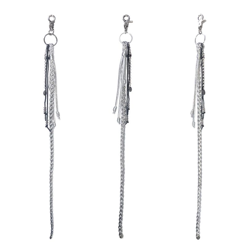 long plait keyring (silver)