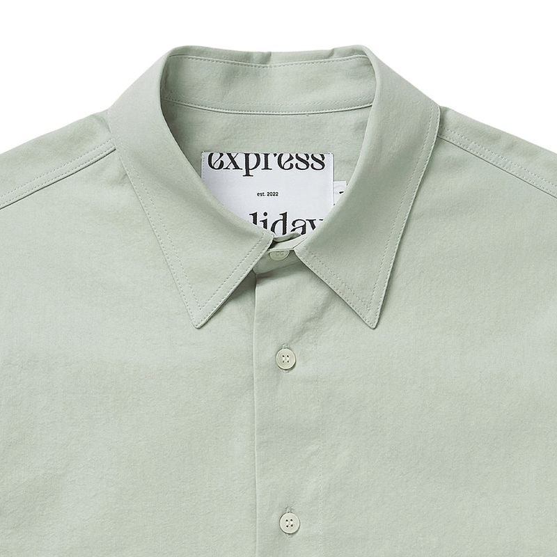 Express Holiday Signature Symbol Basic Shirt_Dust Mint