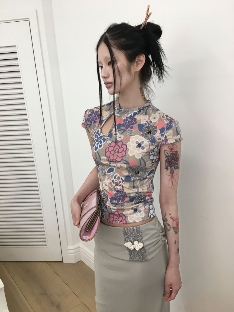 [香] Belle Lace Midi Skirt (3-way) (Gray)