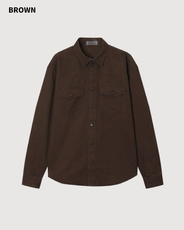 (UNISEX) Western Over Cotton Shirt