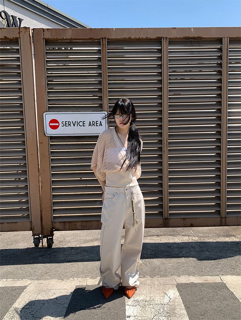 LEG BIJO COTTON WIDE PANTS (2C)