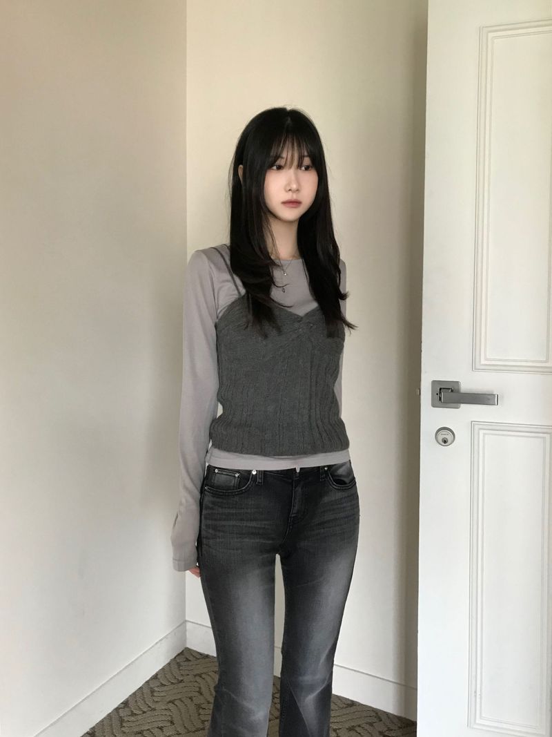 Alpaca knitwear top (2 colors)