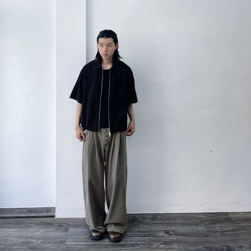 Two-Way Zip Relaxed Shirt