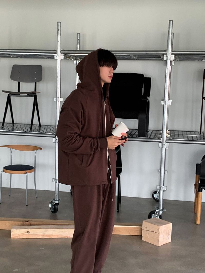 ASCLO Heavy Crop Hood Zip Up (3color)