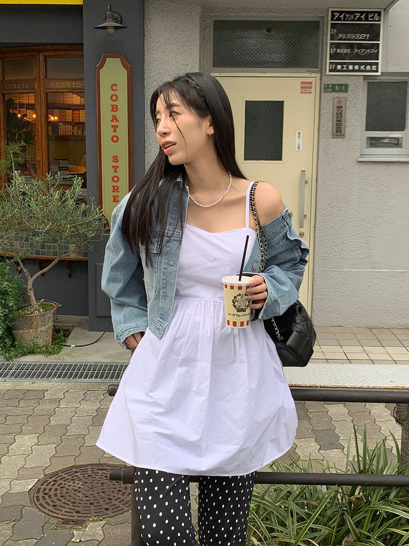 [MADE] Dot Pleated Long Bootcut Pants