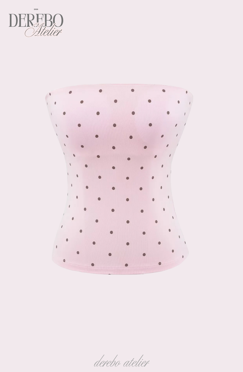Dot Color Pad Tube Top