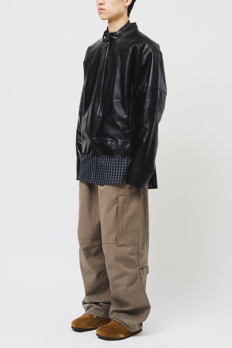 Incision Leather Jacket