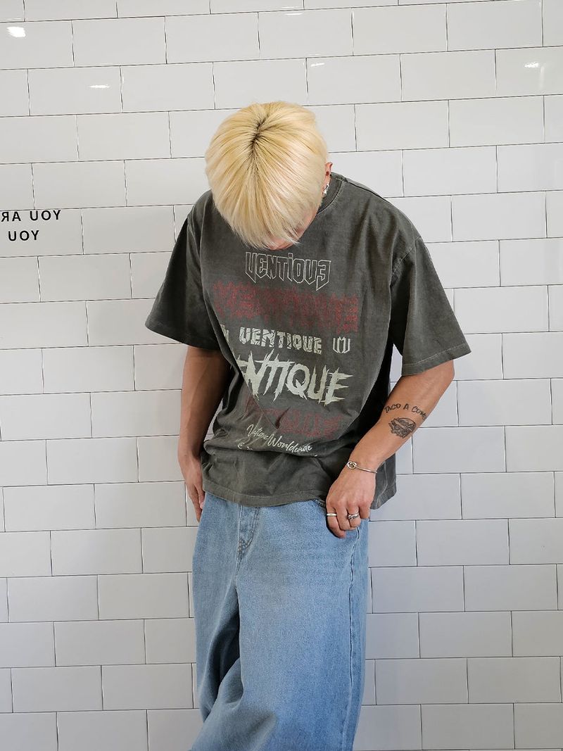 VENTIQUE（ベンティーク）の「VENTIQUE Pigment Logo short-sleeved T-shirt 3color（Tops）」