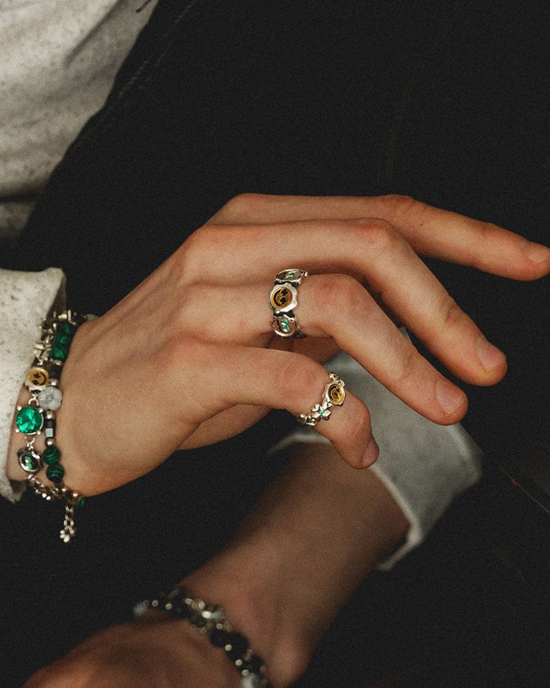 Clover eyes ring (925 silver)