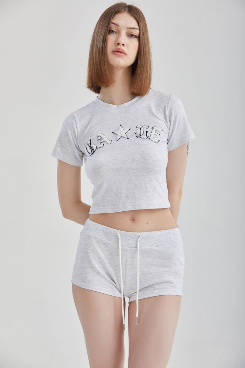 ブークレクロップドTシャツ