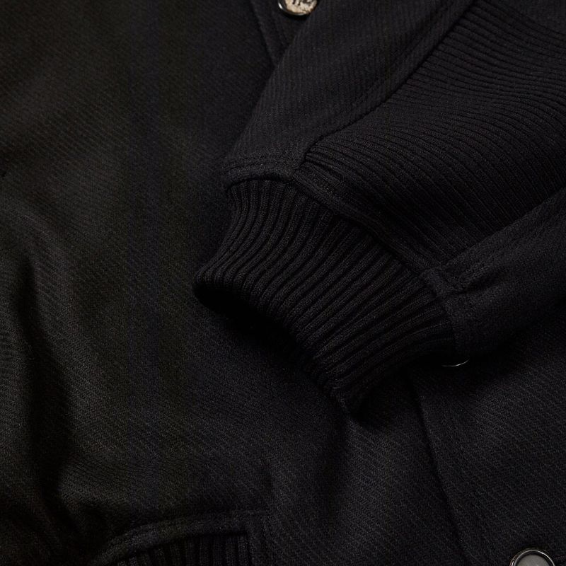 Wool blouson jacket / Black