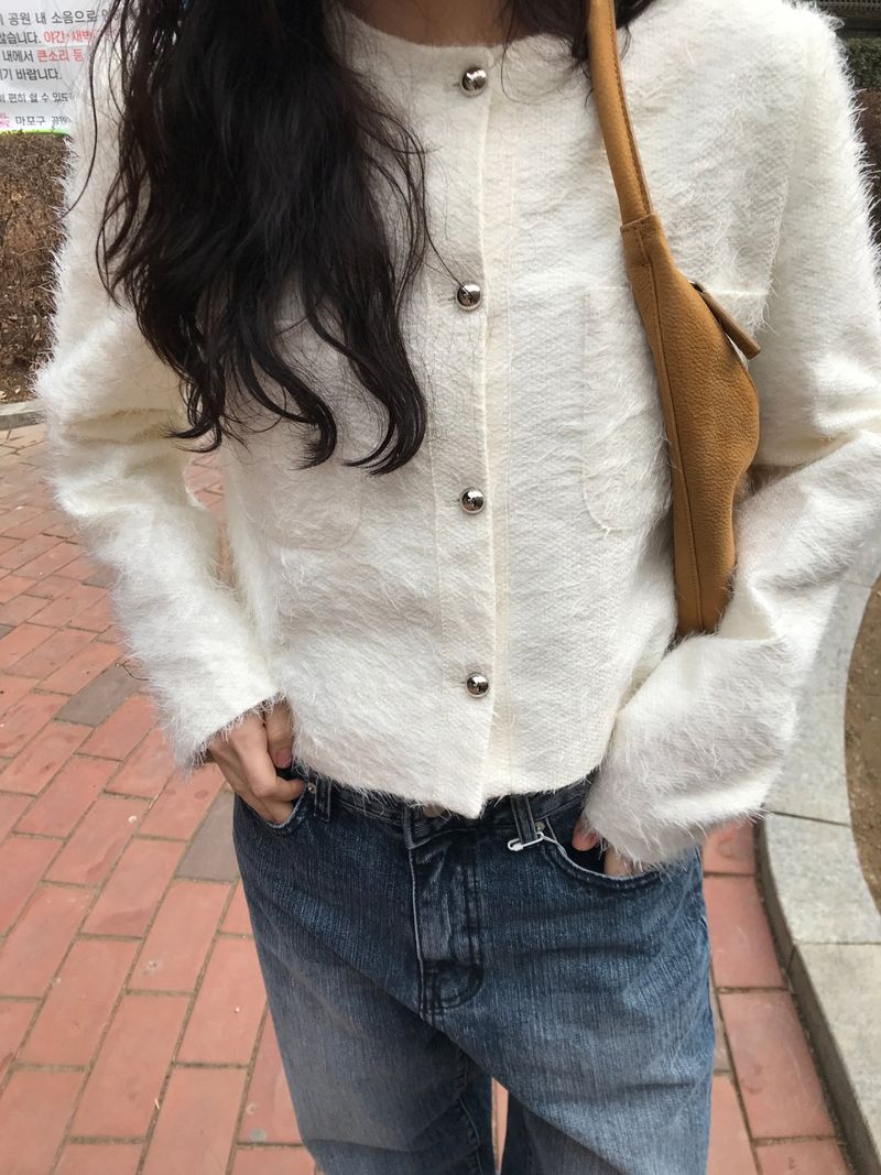Furry round jacket