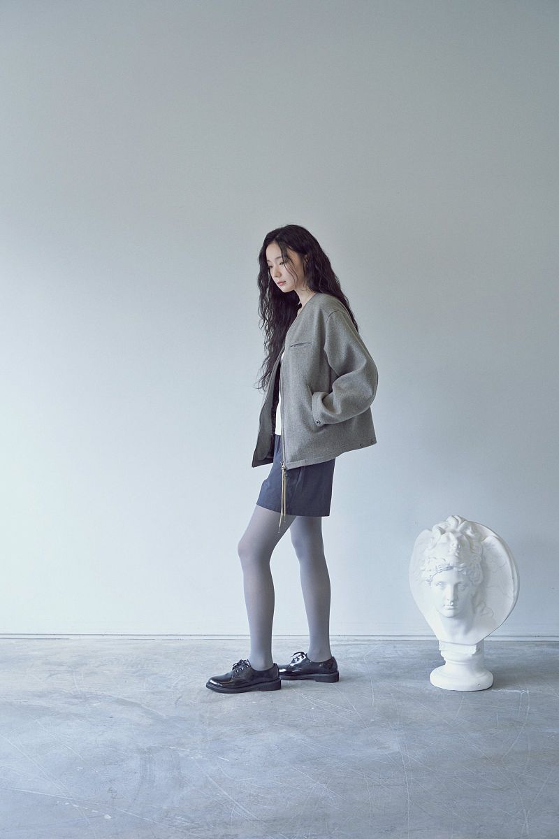 PURE-WOOL 90 Y ZIP-UP JACKET (Khaki Beige)