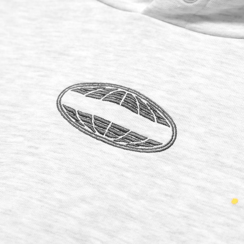 ELLIPSE LOGO EMBROIDERED HOODIE - MELANGE