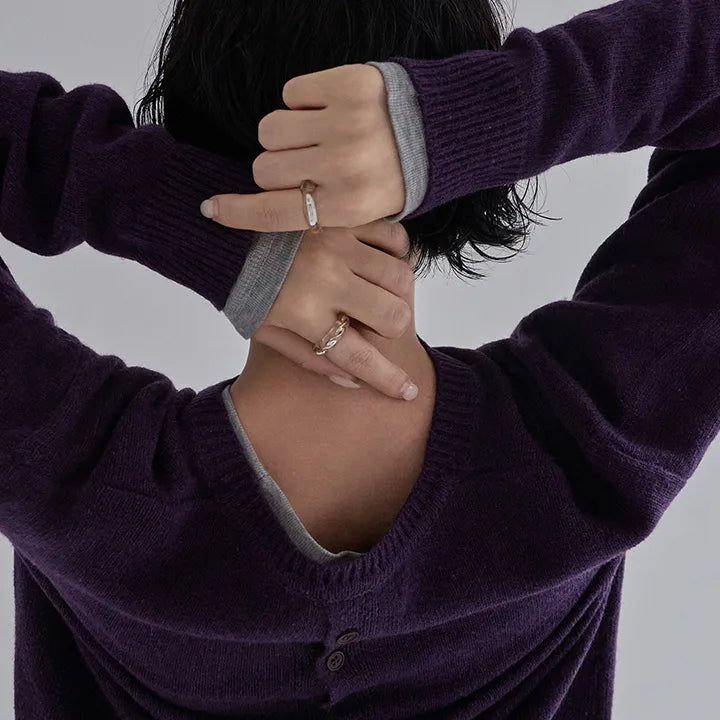 [Kearin] Double-Button Wool Round Cardigan - 3 Colors