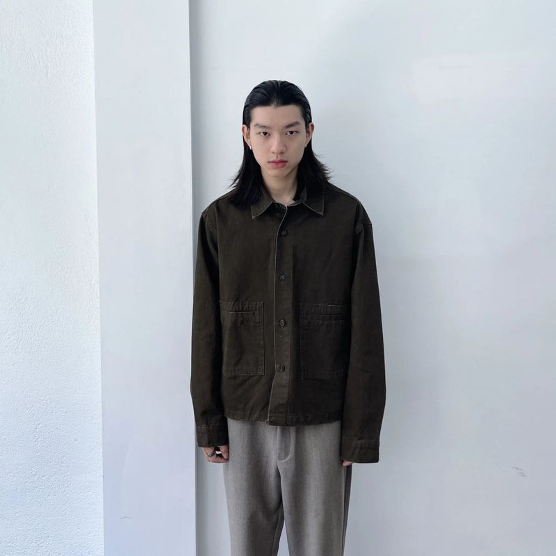 FADE MEET（フェードミート）の「ボクシー ウォッシュド クロップド ジャケット（トップス）」