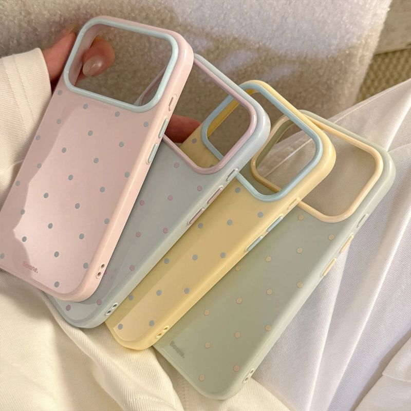 Y2K Color Block Polka Dot iPhone-Compatible Case